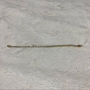 gold diamond tennis bracelet